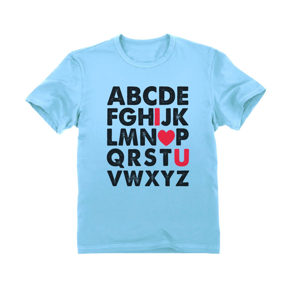 Valentine's Day Gift Alphabet ABC I Love You Toddler Kids T-Shirt