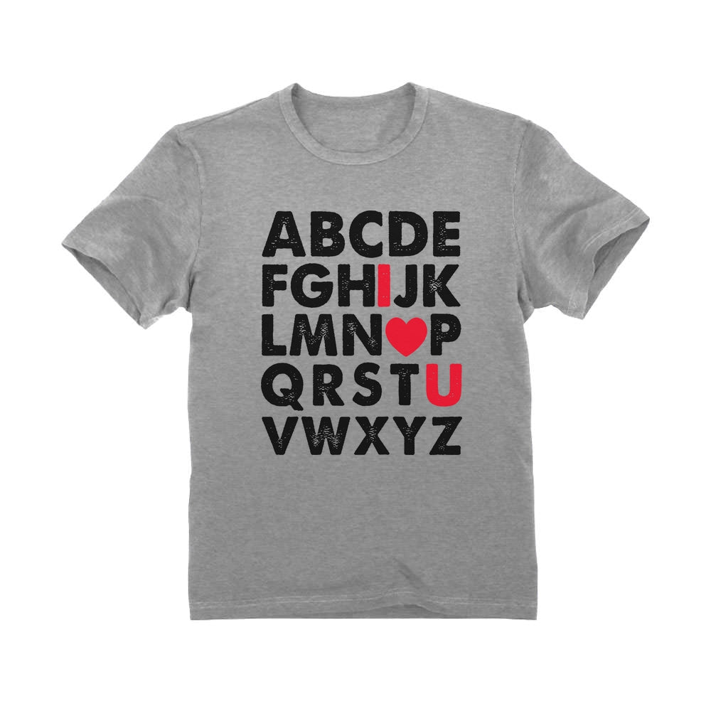 Valentine's Day Gift Alphabet ABC I Love You Toddler Kids T-Shirt