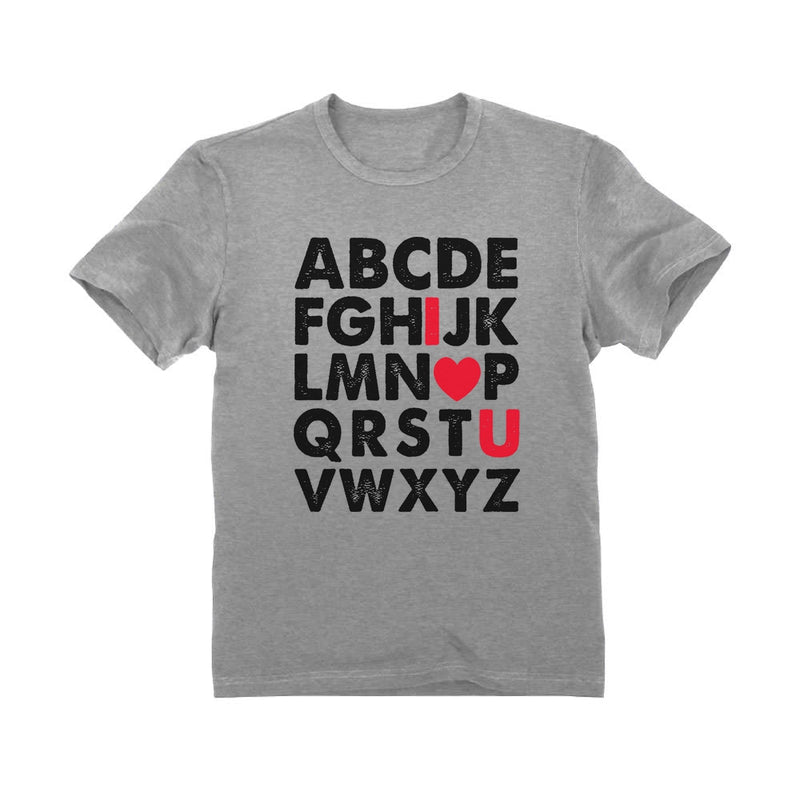 Valentine's Day Gift Alphabet ABC I Love You Toddler Kids T-Shirt