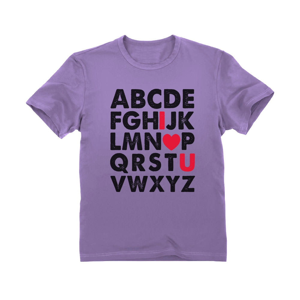 Valentine's Day Gift Alphabet ABC I Love You Toddler Kids T-Shirt