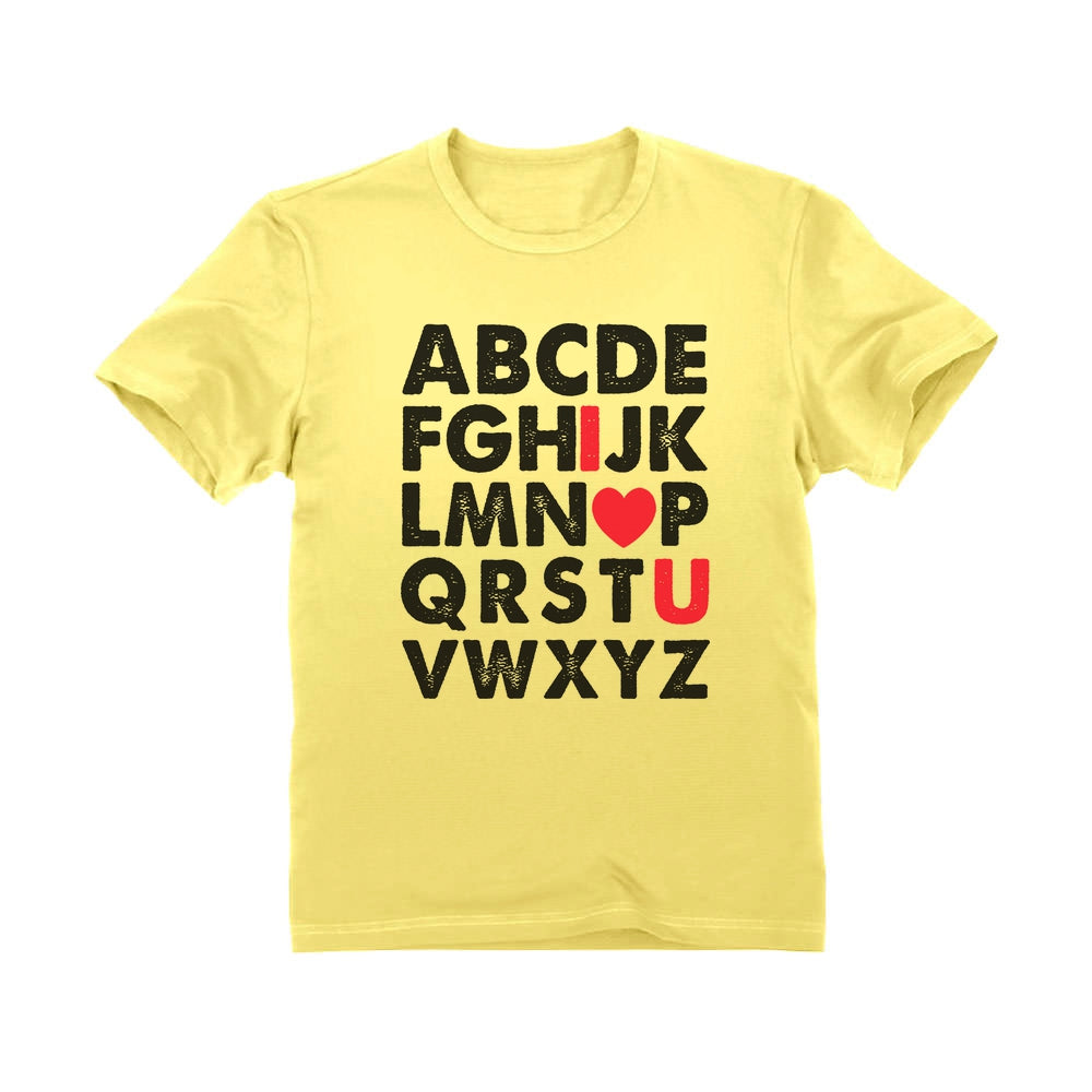 Valentine's Day Gift Alphabet ABC I Love You Toddler Kids T-Shirt