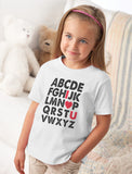 Valentine's Day Gift Alphabet ABC I Love You Toddler Kids T-Shirt