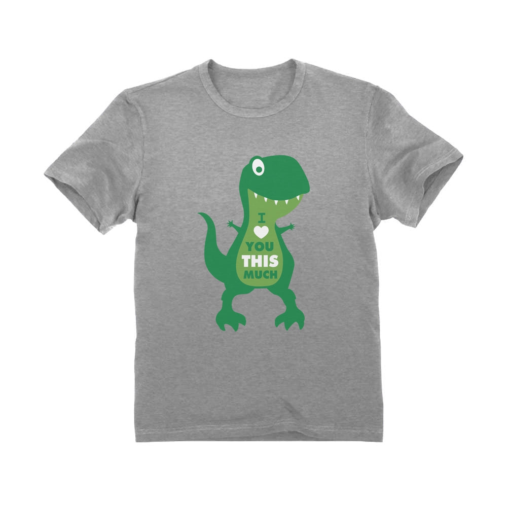Valentine's Day Gift I Love You This Much T-Rex Raptor Infant Kids T-Shirt