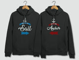 She's My Sail He's My Anchor Matching Couples Valentine's Day Hoodies Gift 