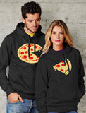 The Missing Piece Pizza & Slice - His and Hers Hoodies Matching Couple Gift Set