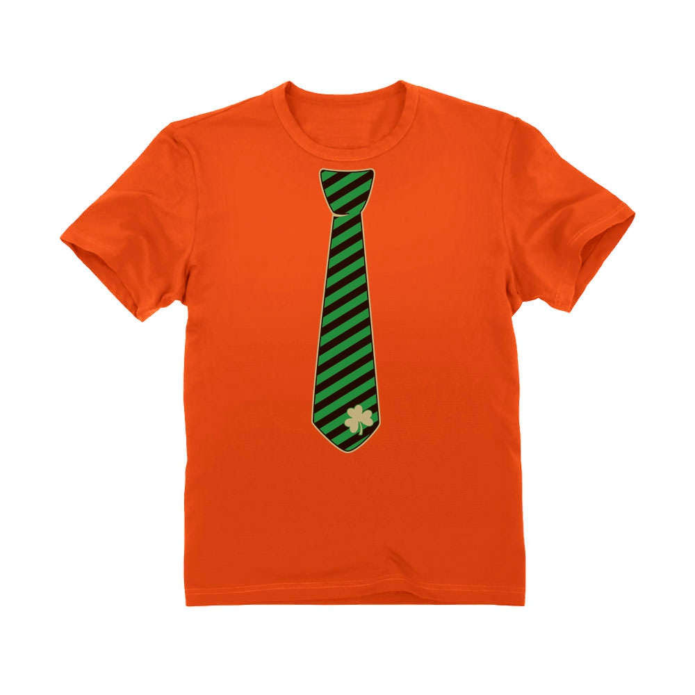 Irish Clover Striped Tie St Patrick's Day Toddler Kids T-Shirt
