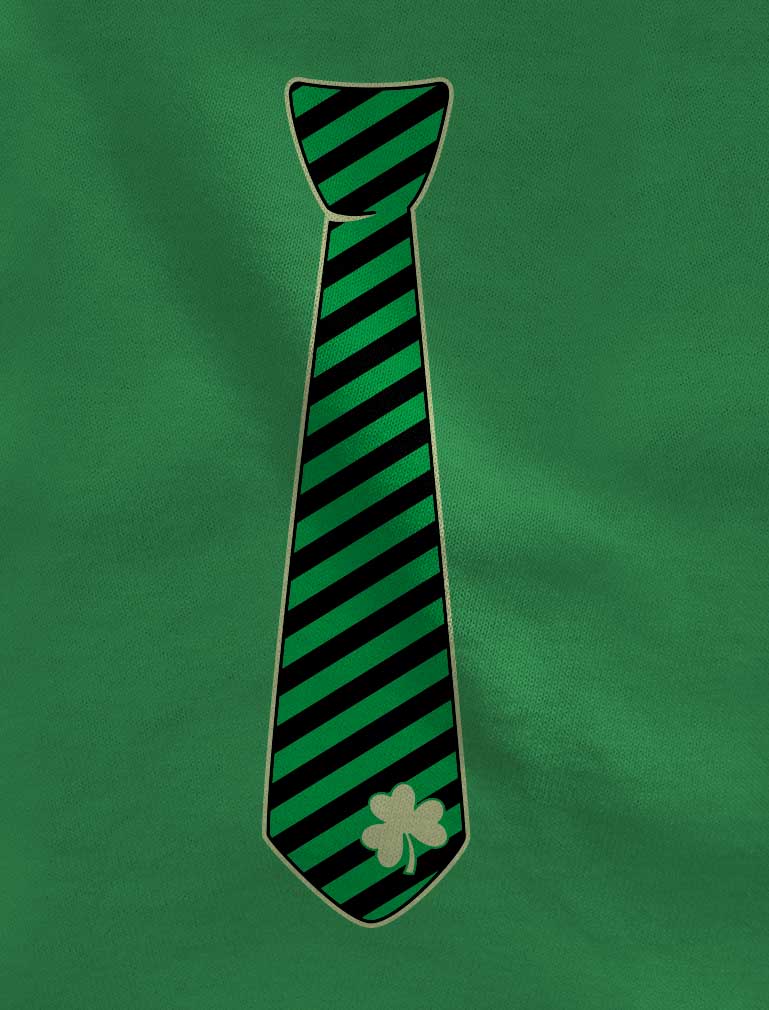 Irish Clover Striped Tie St Patrick's Day Toddler Kids T-Shirt