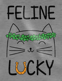 Feline Lucky Irish Cat St Patrick's Day 3/4 Women Sleeve Baseball Jersey Shirt