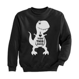 Valentine's Day I Love You This Much T-Rex Toddler Kids Sweatshirt