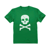 Irish Clover Skull Cool St. Patrick's Day Toddler Kids T-Shirt