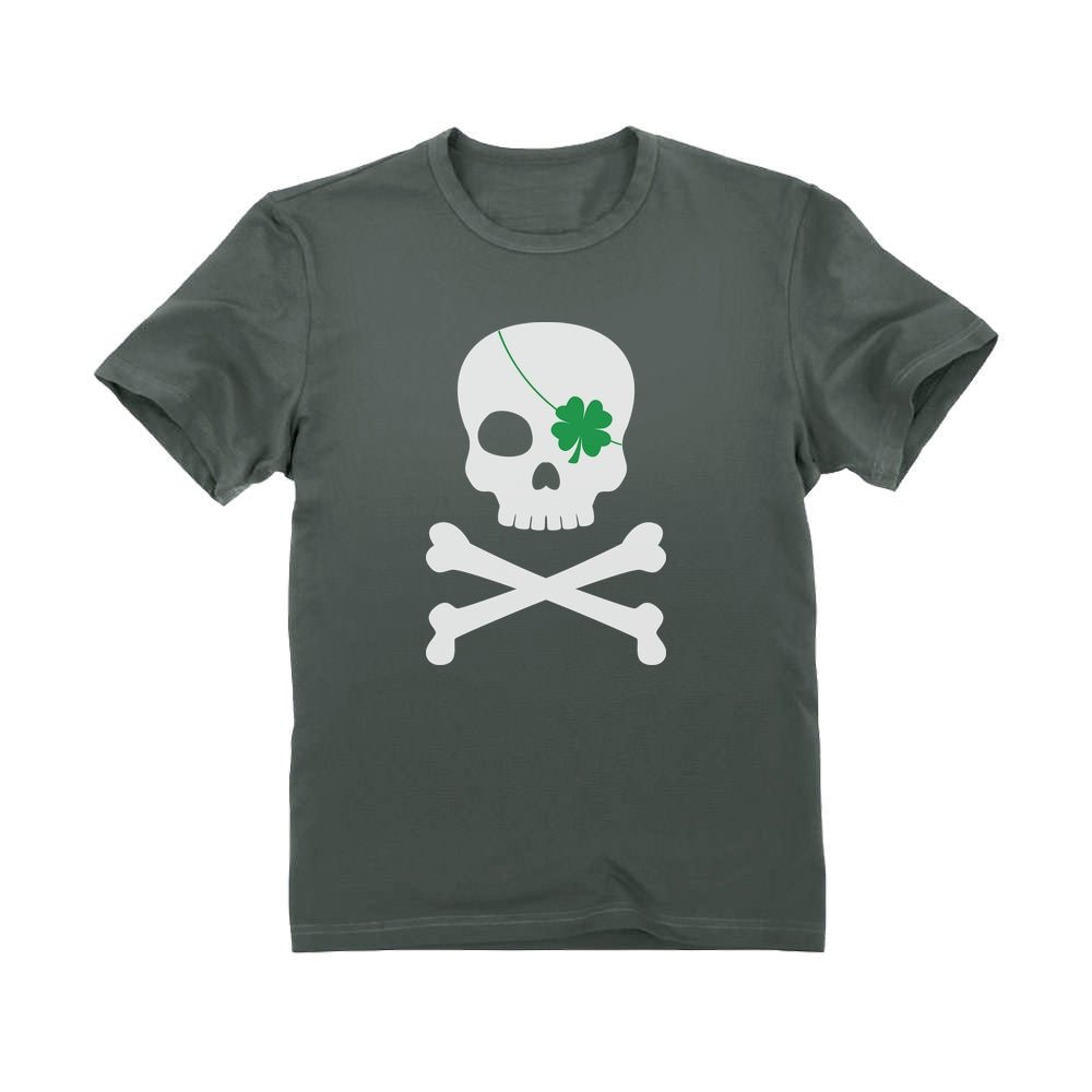 Irish Clover Skull Cool St. Patrick's Day Toddler Kids T-Shirt