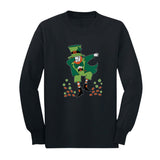 St. Patrick's Day Dabbing Leprechaun Youth Kids Long Sleeve T-Shirt