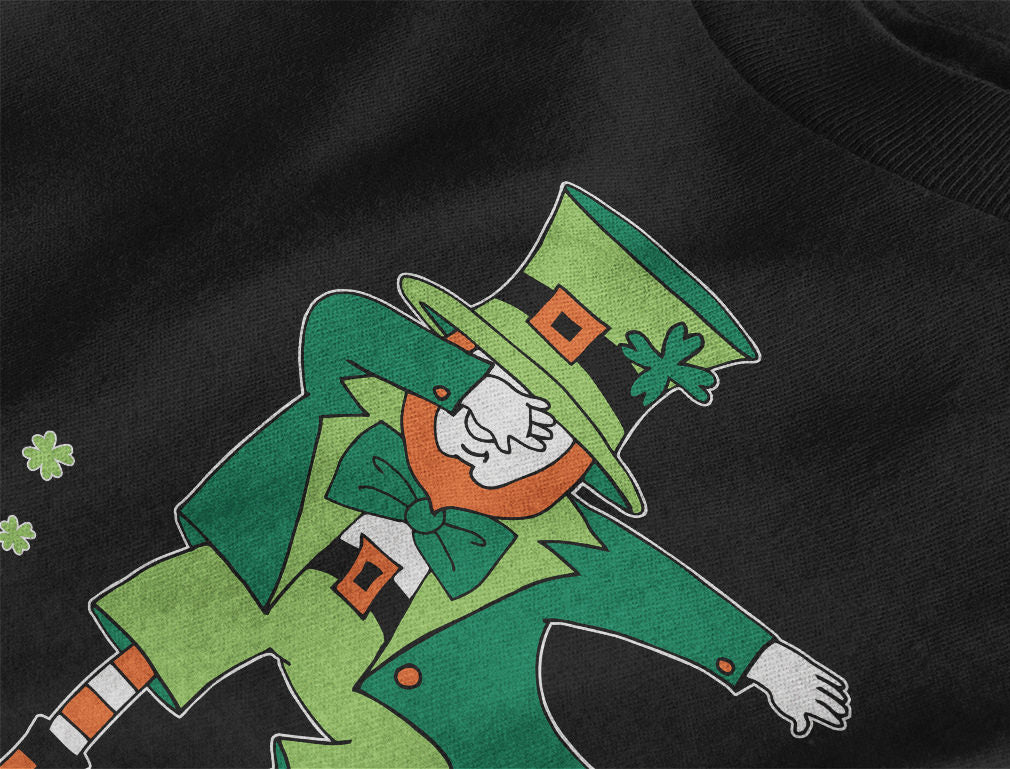 St. Patrick's Day Dabbing Leprechaun Youth Kids Long Sleeve T-Shirt