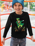 St. Patrick's Day Dabbing Leprechaun Youth Kids Long Sleeve T-Shirt