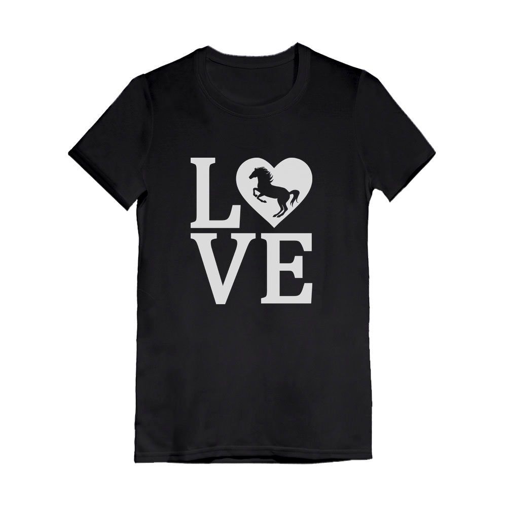 Love Horses Youth Kids Girls' Fitted T-Shirt