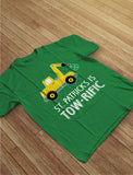St. Patrick's Day Clover Tractor Toddler Kids T-Shirt 