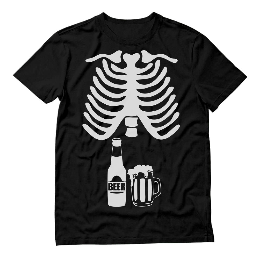 Halloween Skeleton Beer Belly Funny Xray T-Shirt