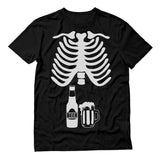 Halloween Skeleton Beer Belly Funny Xray T-Shirt