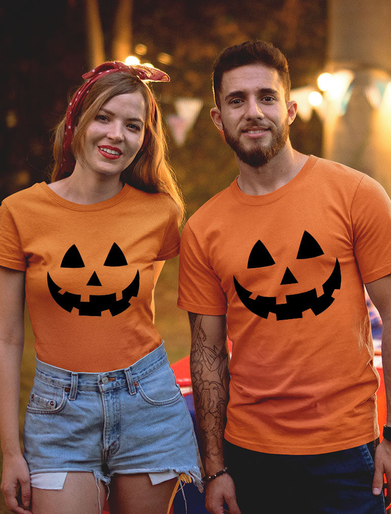 Jack O' Lantern Pumpkin Family Mom, Dad & Baby Matching Halloween Costume Set