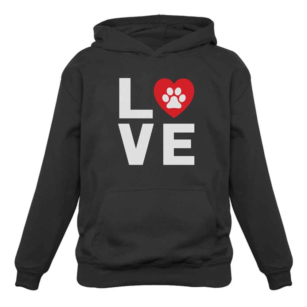 Dog Paw Print Love Dogs My Best Friend - Animal Lover Women Hoodie