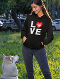 Dog Paw Print Love Dogs My Best Friend - Animal Lover Women Hoodie
