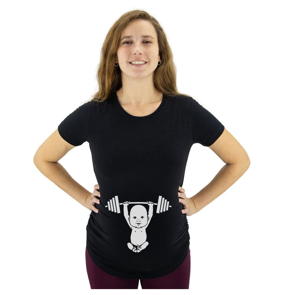 Reps for Mom - Very Cute Baby Lifter - Funny Pregnancy Maternity Shirt