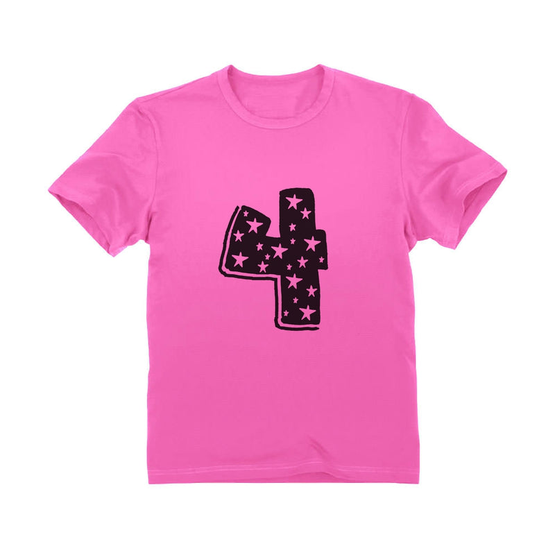 4 Kids Birthday - Superstar 4 Years Old Cute Gift Idea Youth Kids T-Shirt