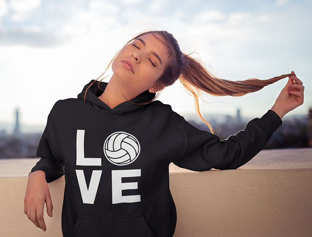 Love Volleyball - Gift Idea for Volleyball Fans Women Hoodie