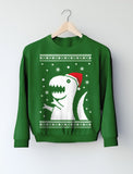 Ugly Christmas Sweater Big Trex Santa - Funny Xmas Sweatshirt 