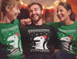 Ugly Christmas Sweater Big Trex Santa - Funny Xmas Sweatshirt