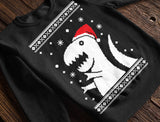 Ugly Christmas Sweater Big Trex Santa - Funny Xmas Sweatshirt 