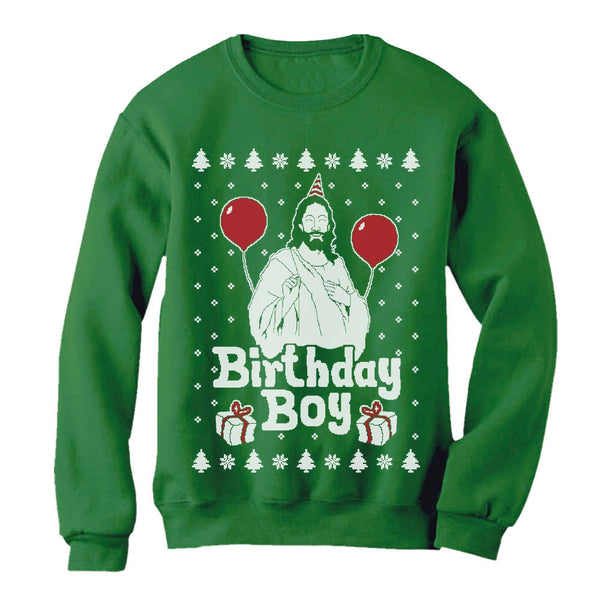 Jesus Birthday Boy Ugly Christmas Sweater Xmas Holiday