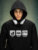 Eat Sleep Anime Cool Hoodie