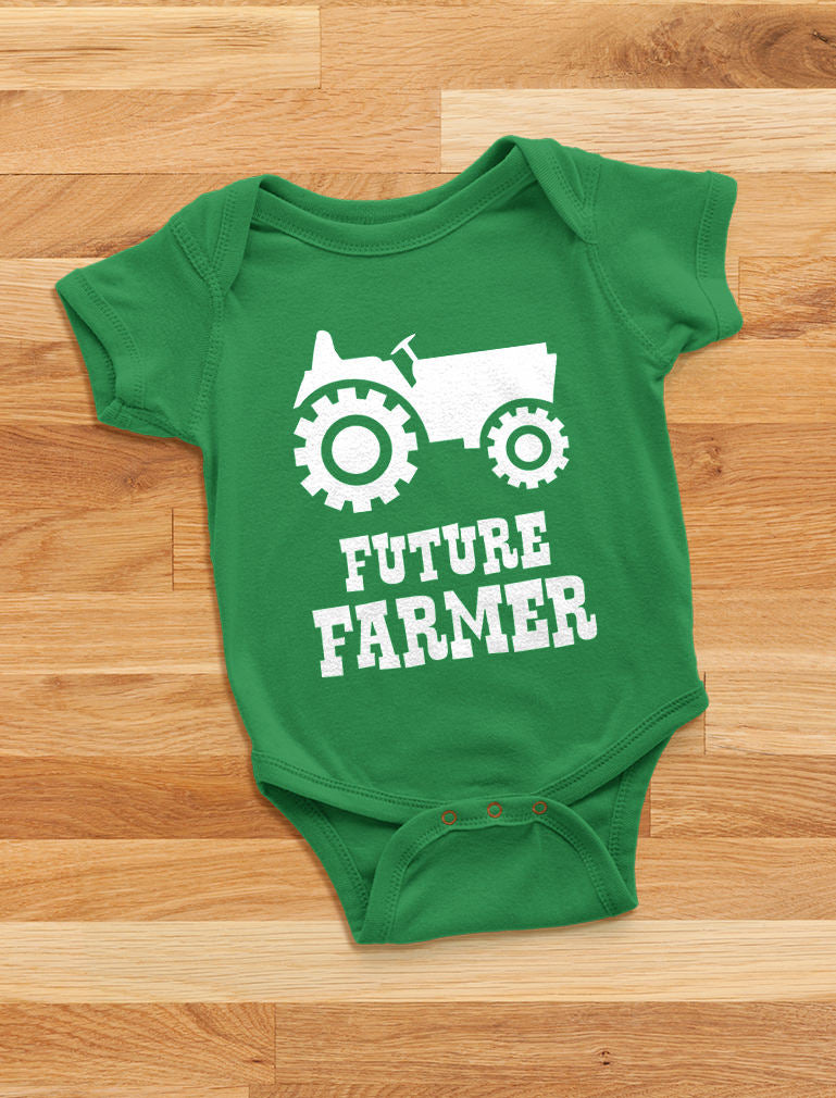 Future Farmer - Cute Baby Grow Vest Farmers Babies Gift Baby Bodysuit