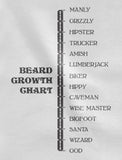 Beard Growth Chart Gift Idea - Funny Manly - God Scale T-Shirt
