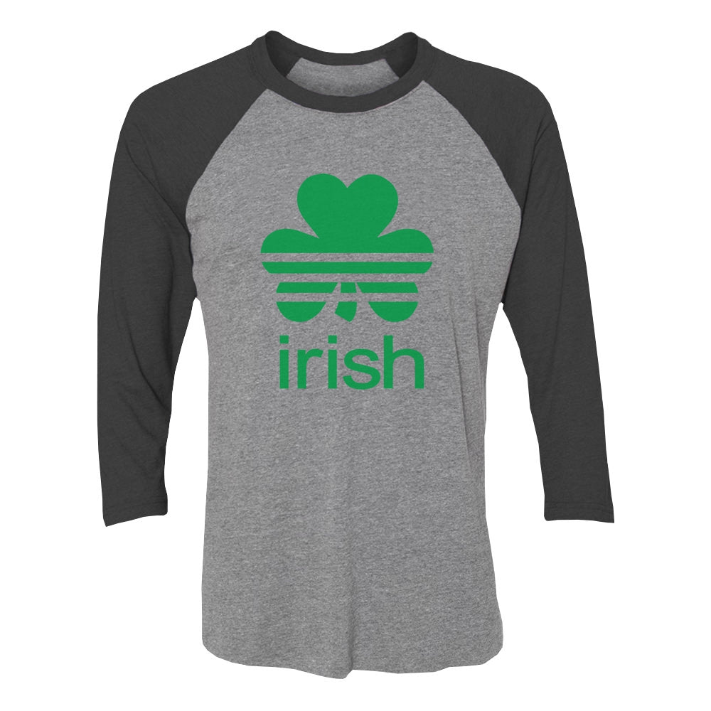 Irish Shamrock Clover 3/4 Women Sleeve Baseball Jersey Shirt