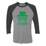 Irish Shamrock Clover 3/4 Women Sleeve Baseball Jersey Shirt