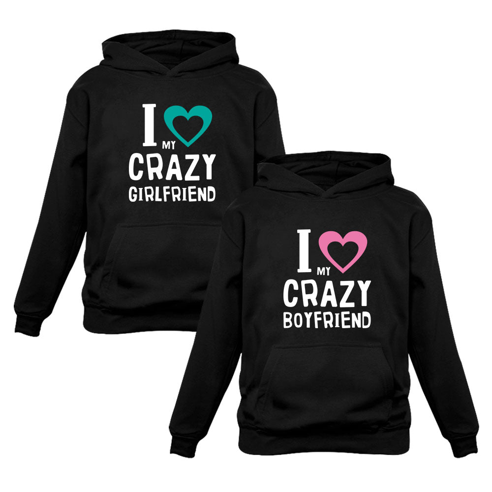 My Crazy Boyfriend & Girlfriend Matching Valentine's Day Hoodies Gift Idea