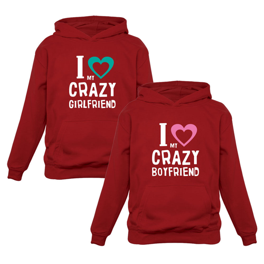 My Crazy Boyfriend & Girlfriend Matching Valentine's Day Hoodies Gift Idea