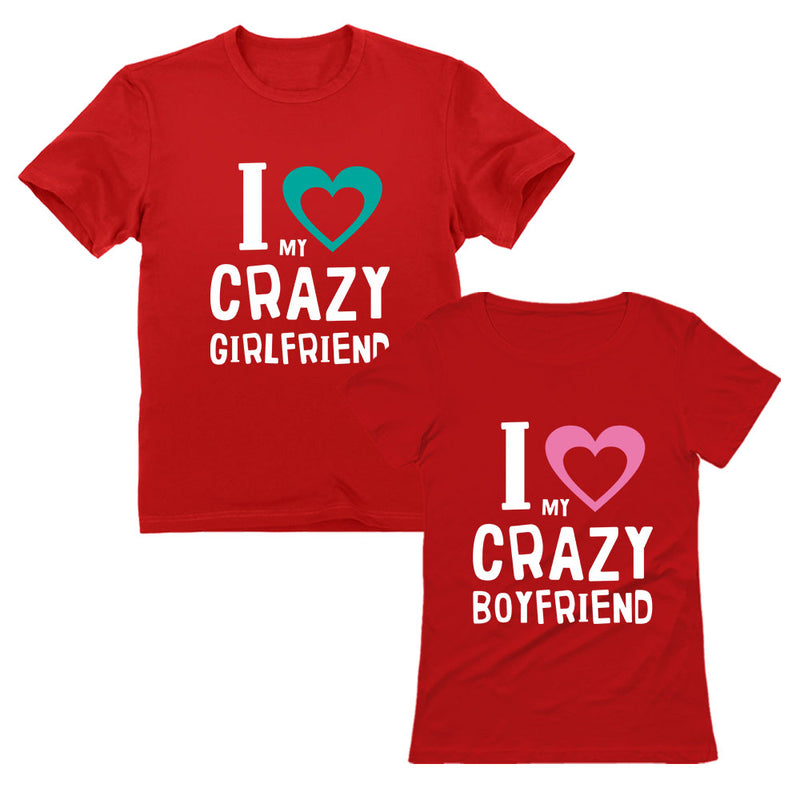 My Crazy Boyfriend & Girlfriend Matching Valentine's Day T-Shirts Gift Idea