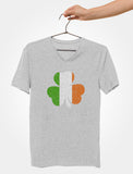 Irish Flag Clover V-Neck Fitted Women T-Shirt