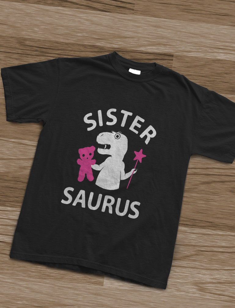 Sister - Saurus Toddler Kids Girls' Fitted T-Shirt
