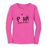 Spread The Hope Pink Breast Cancer Awareness Long Sleeve Women's T-Shirt