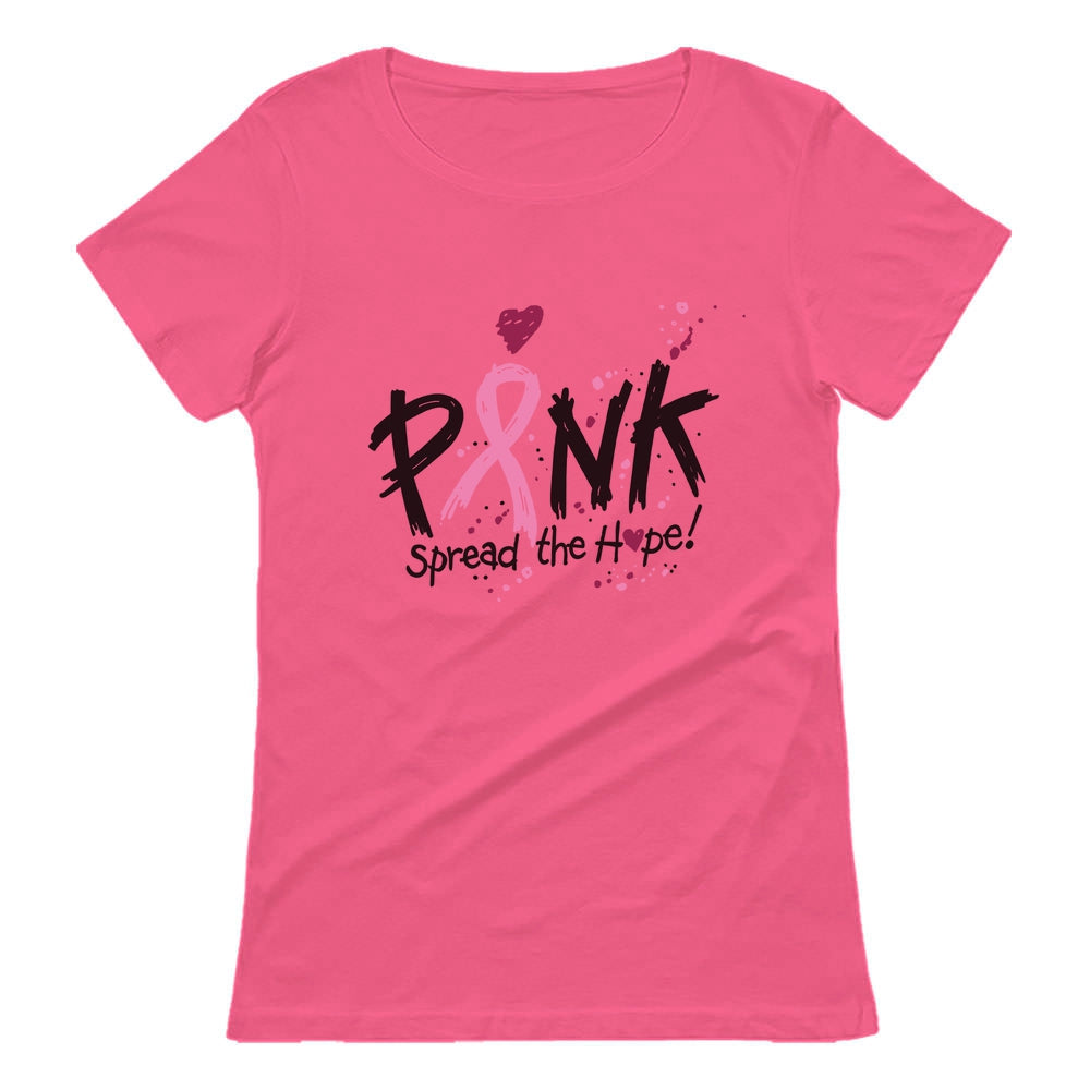 Pink Breast Cancer Awareness Spread The Hope Women T-Shirt