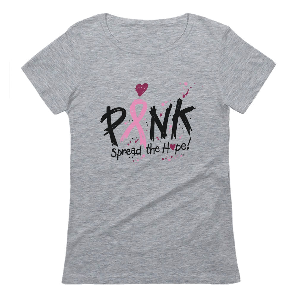 Pink Breast Cancer Awareness Spread The Hope Women T-Shirt