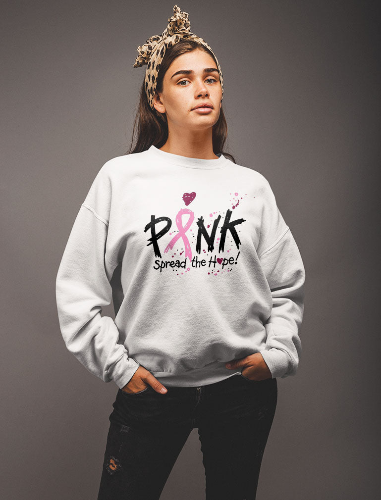 Pink Breast Cancer Awareness Spread The Hope Women Sweatshirt