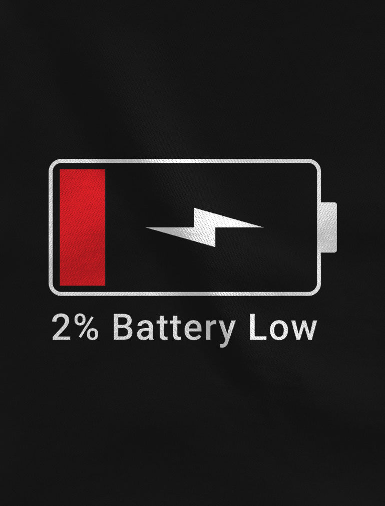 100% Charged and Low Battery Baby Bodysuit & Men's T-Shirt Funny Matching Set