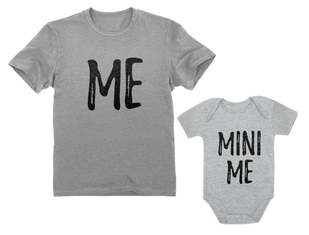 Dad and Son Matching Matching T-Shirt & Bodysuit Funny Me & Mini Me Matching Set