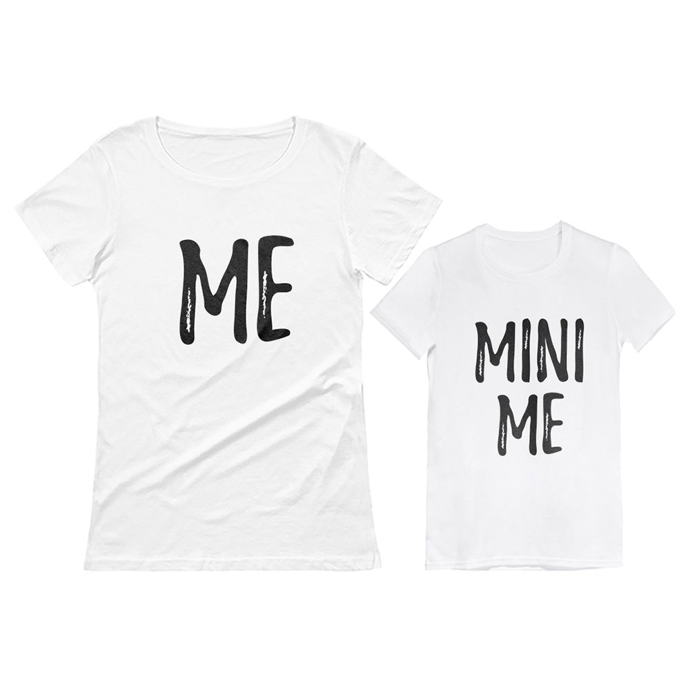 Mom and Daughter Matching T-Shirts Set Funny Me & Mini Me