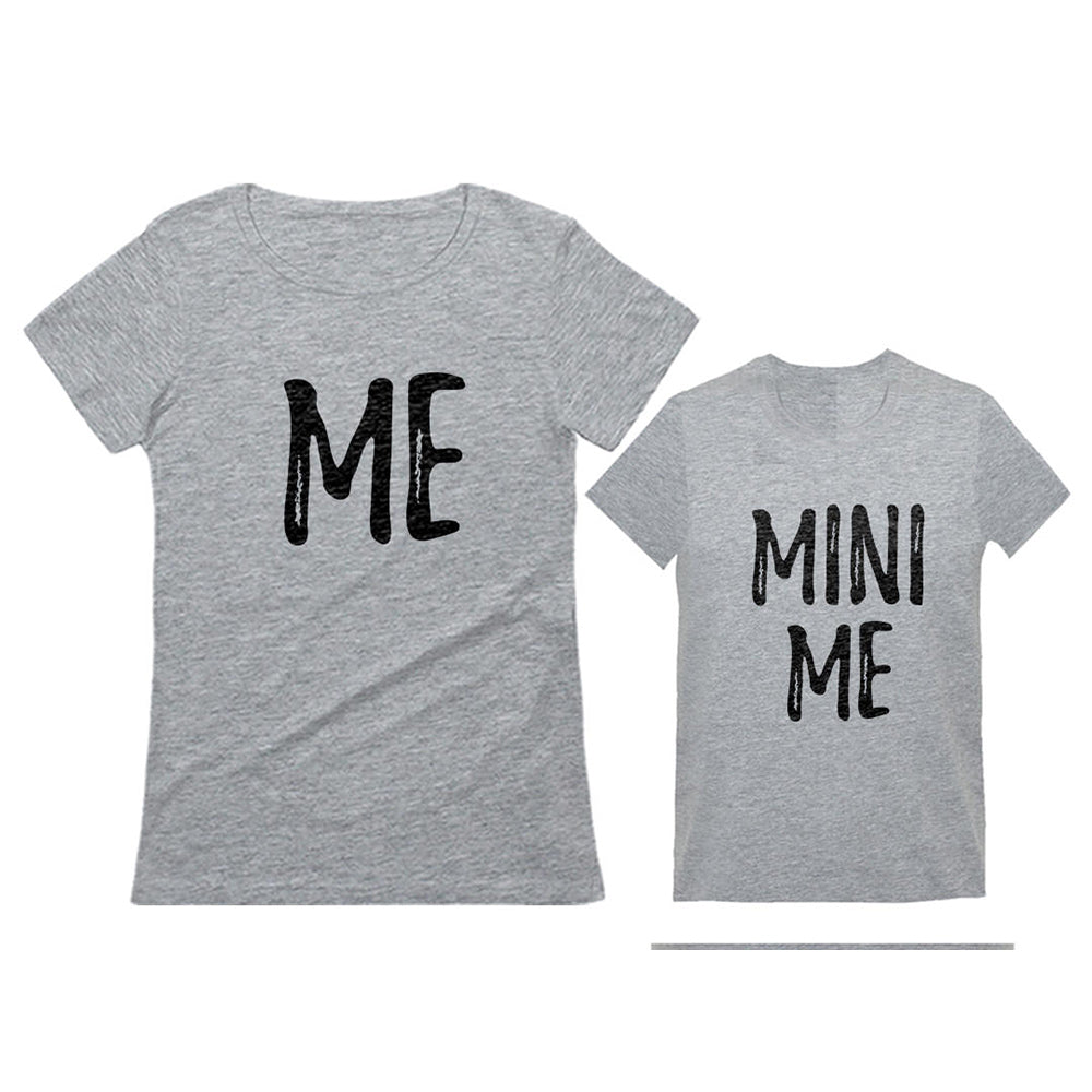 Mom and Daughter Matching T-Shirts Set Funny Me & Mini Me